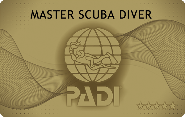PADI マスタースクーバダイバー ライセンスカード